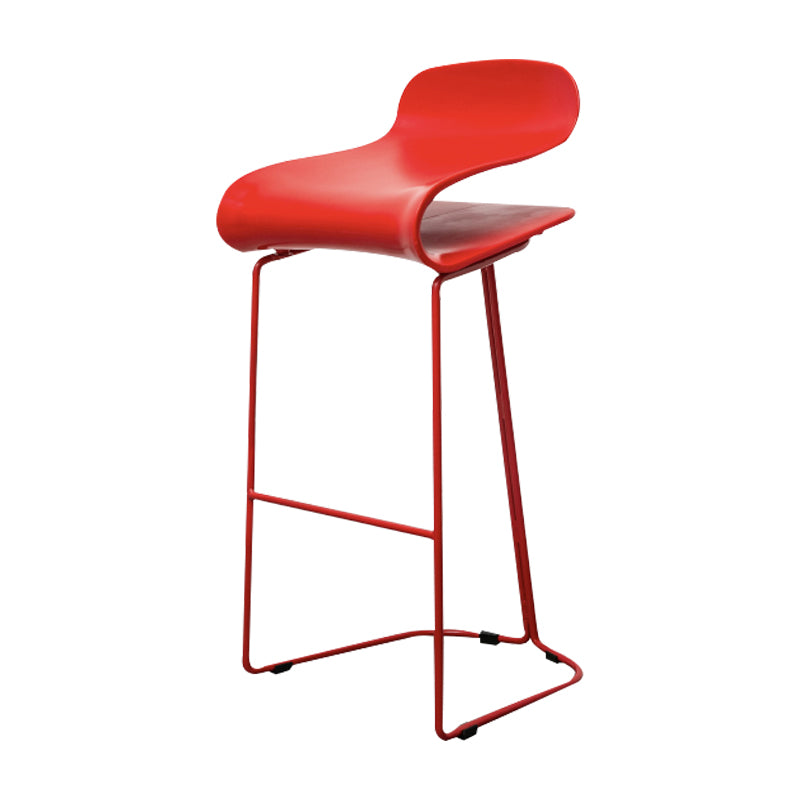 Industrial Iron Simple Barstool Indoor Tall Stool with ABS Seat