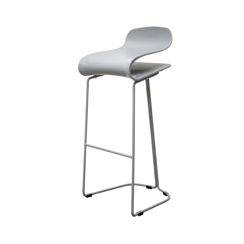 Industrial Iron Simple Barstool Indoor Tall Stool with ABS Seat