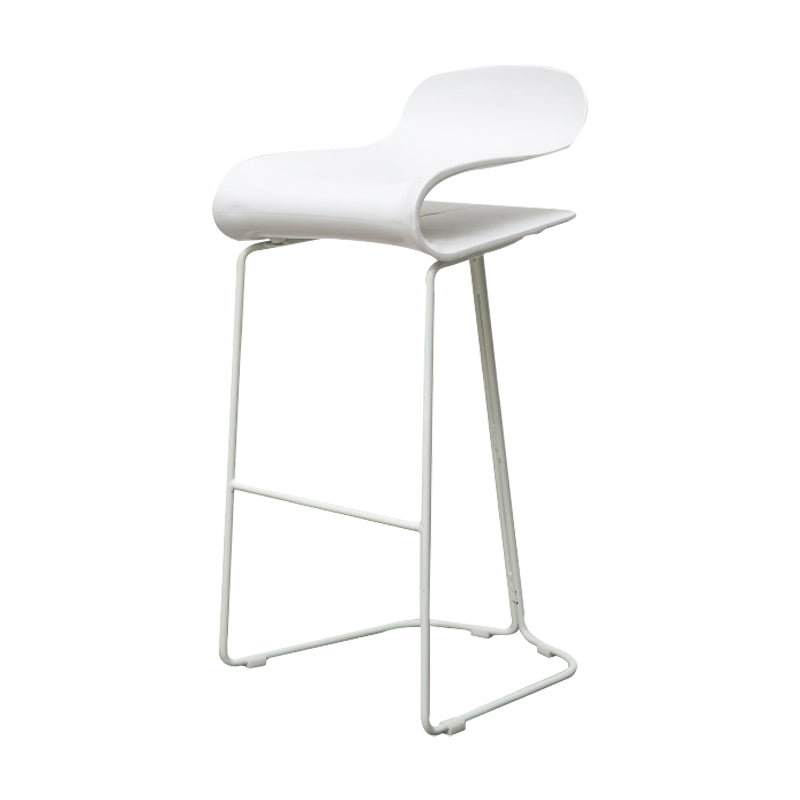 Industrial Iron Simple Barstool Indoor Tall Stool with ABS Seat
