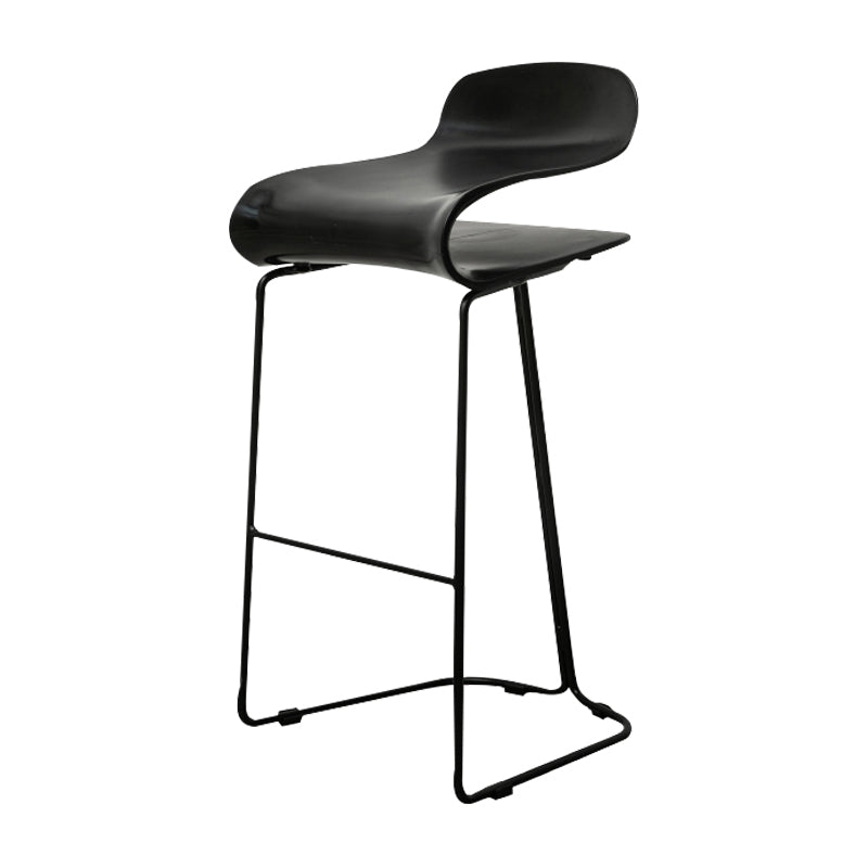 Industrial Iron Simple Barstool Indoor Tall Stool with ABS Seat
