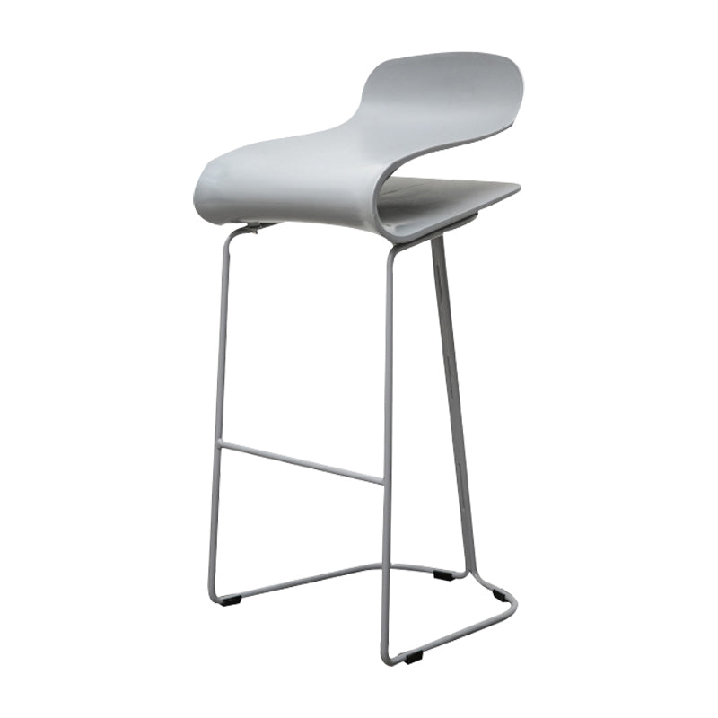 Industrial Iron Simple Barstool Indoor Tall Stool with ABS Seat