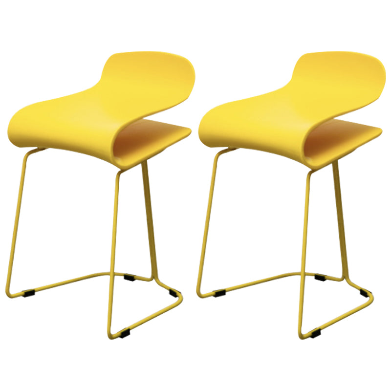 Industrial Iron Simple Barstool Indoor Tall Stool with ABS Seat