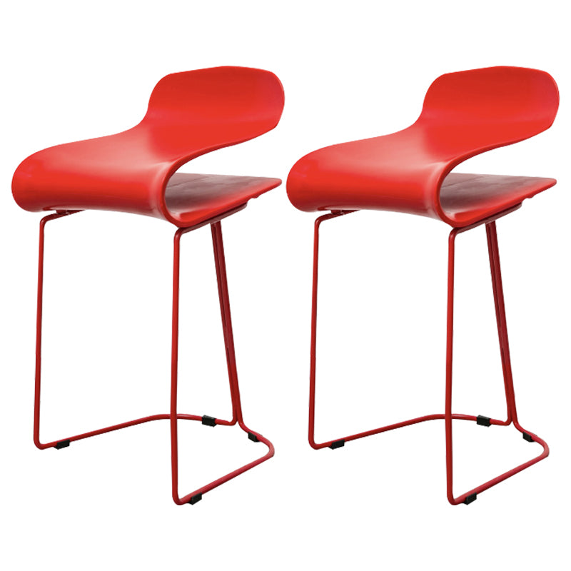 Industrial Iron Simple Barstool Indoor Tall Stool with ABS Seat