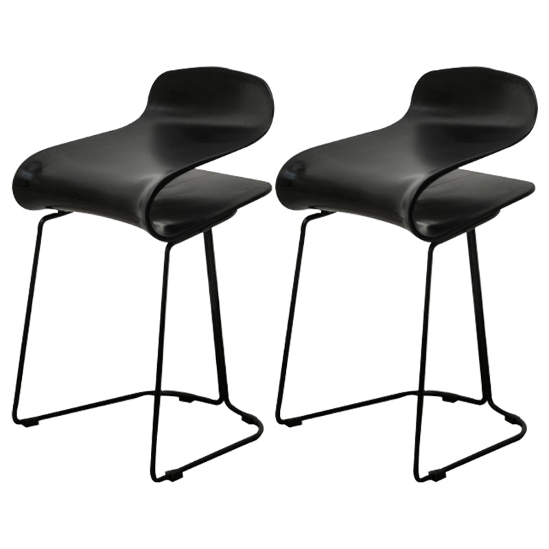 Industrial Iron Simple Barstool Indoor Tall Stool with ABS Seat