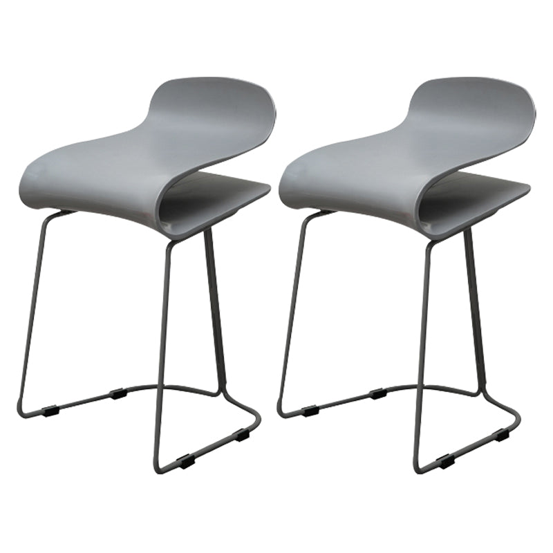 Industrial Iron Simple Barstool Indoor Tall Stool with ABS Seat