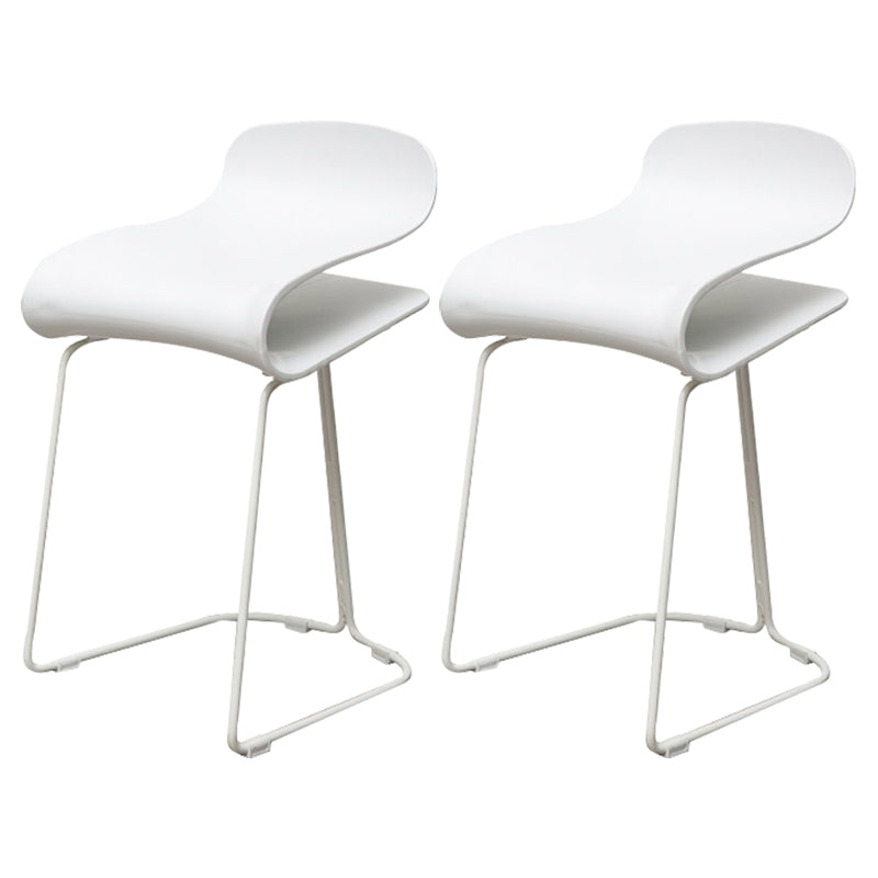 Industrial Iron Simple Barstool Indoor Tall Stool with ABS Seat