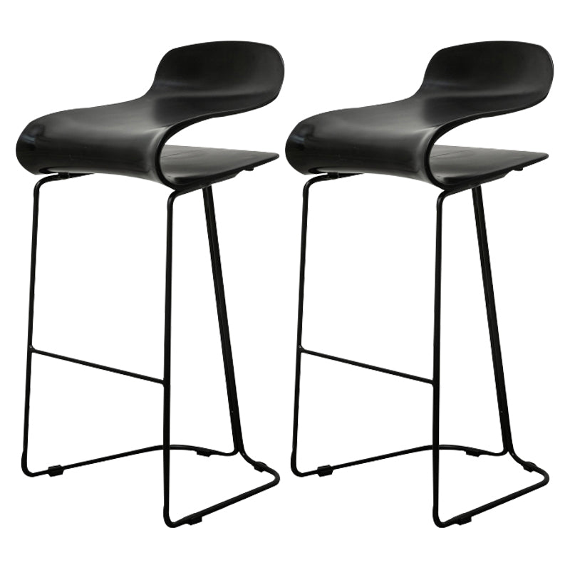Industrial Iron Simple Barstool Indoor Tall Stool with ABS Seat
