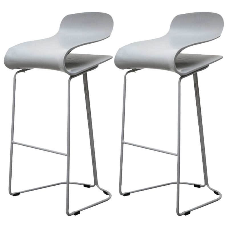 Industrial Iron Simple Barstool Indoor Tall Stool with ABS Seat