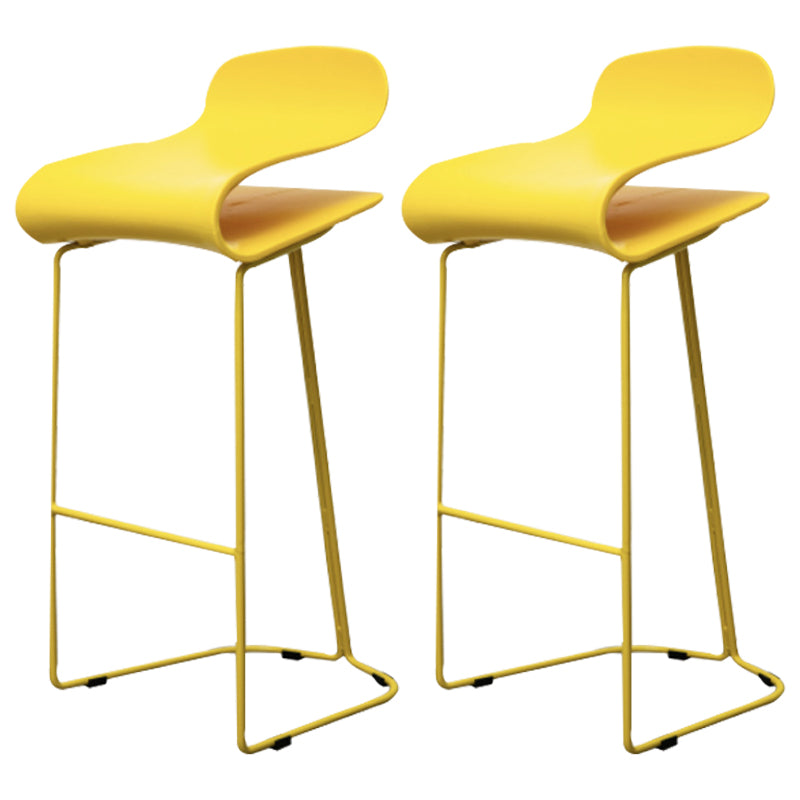 Industrial Iron Simple Barstool Indoor Tall Stool with ABS Seat
