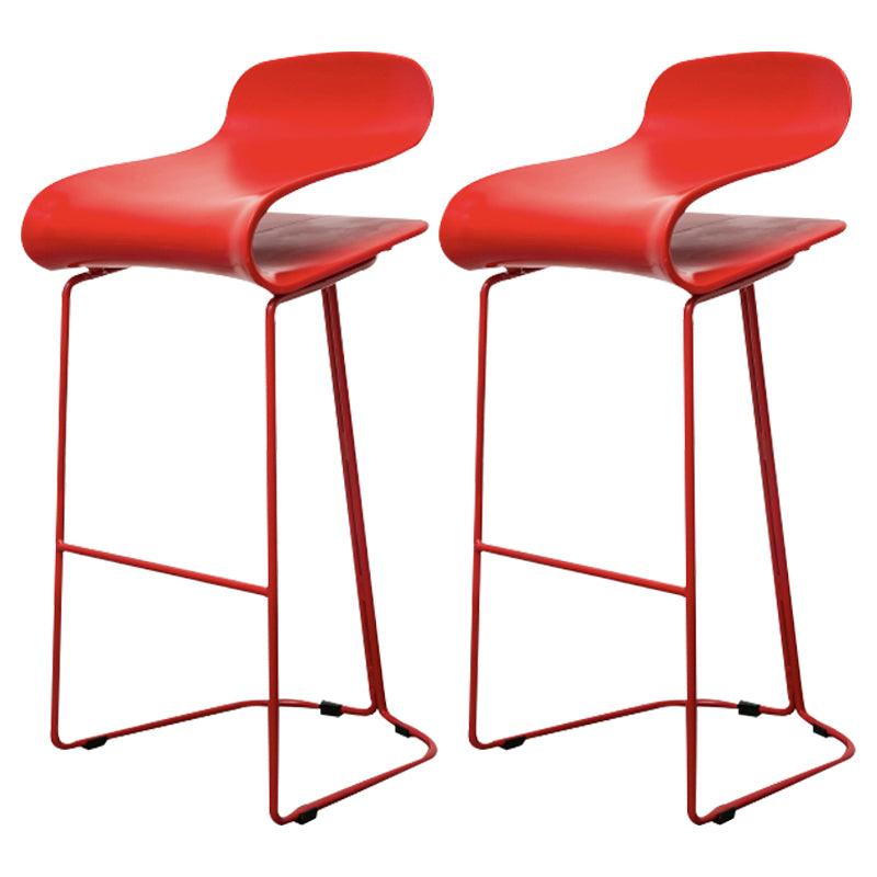 Industrial Iron Simple Barstool Indoor Tall Stool with ABS Seat