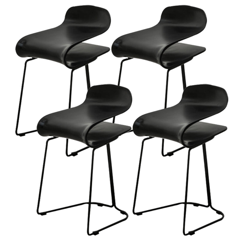 Industrial Iron Simple Barstool Indoor Tall Stool with ABS Seat