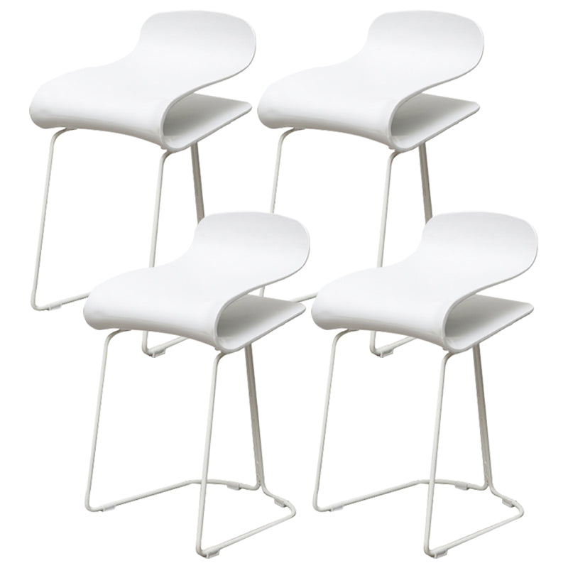 Industrial Iron Simple Barstool Indoor Tall Stool with ABS Seat