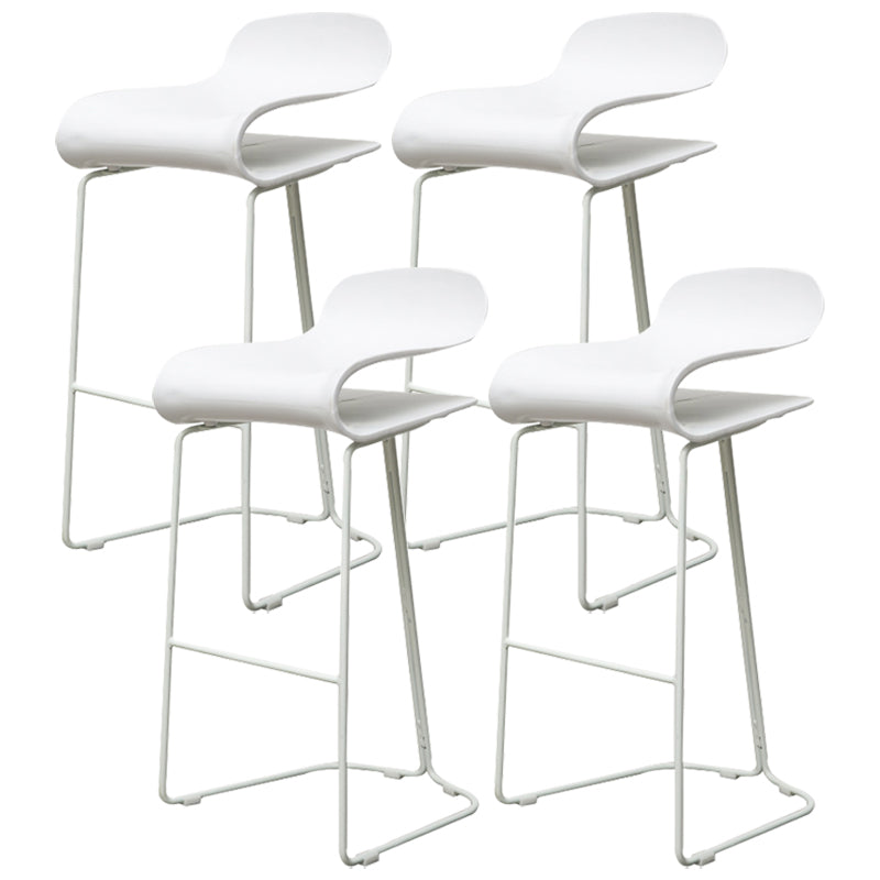 Industrial Iron Simple Barstool Indoor Tall Stool with ABS Seat