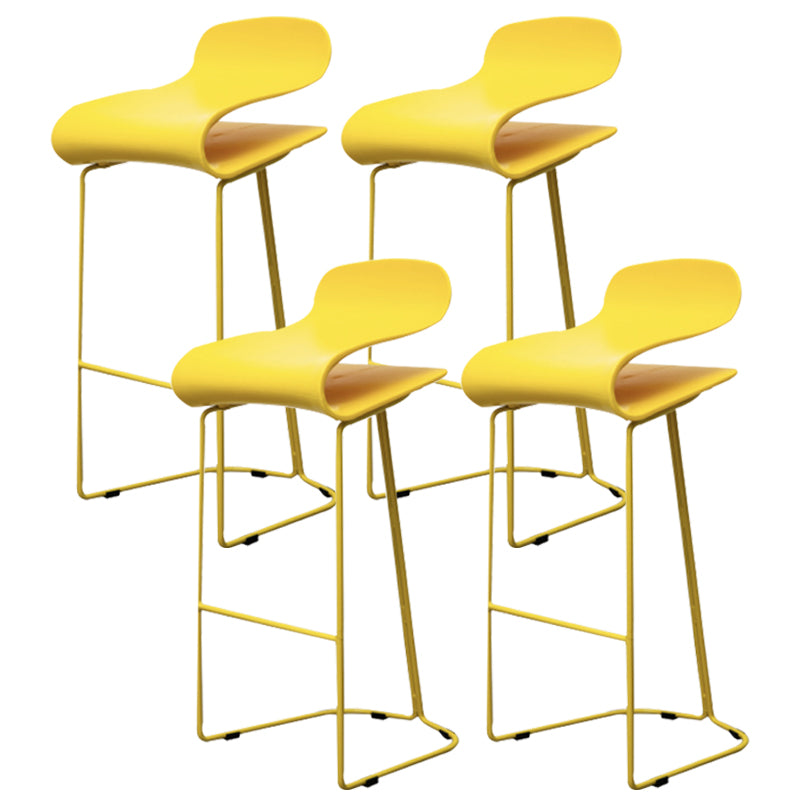 Industrial Iron Simple Barstool Indoor Tall Stool with ABS Seat