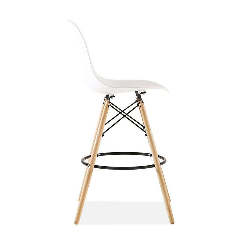 Modern Living Room Counter Stool Colorful Simple Stool with Wood Base