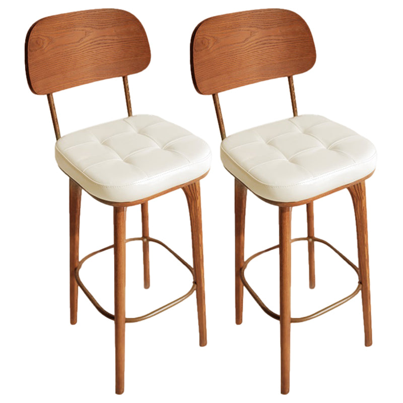 Taburetes de estilo industrial taburetes de bar tapizado de madera Bristol con asiento cuadrado