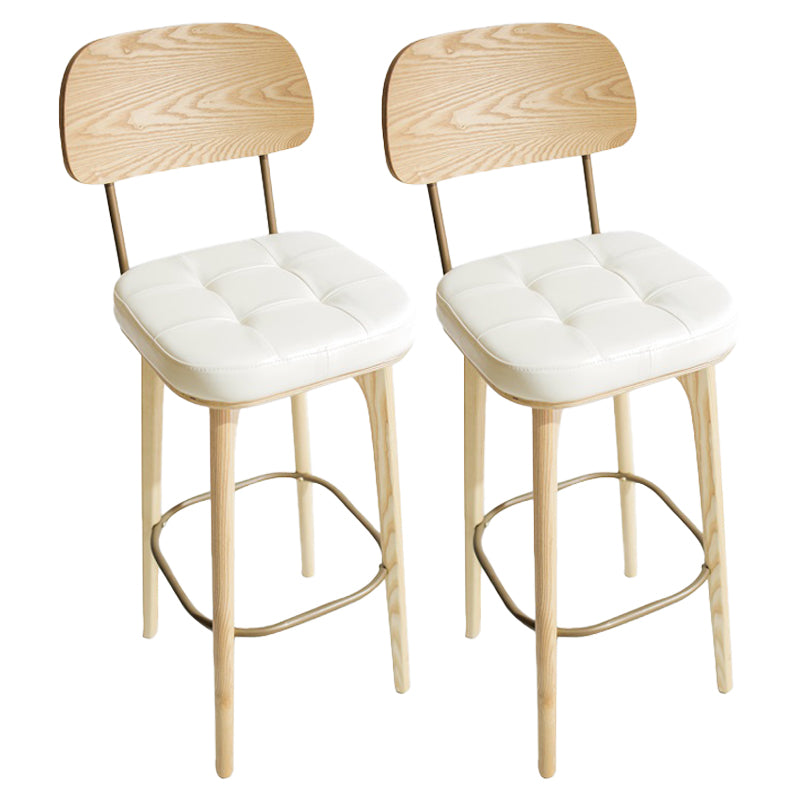 Taburetes de estilo industrial taburetes de bar tapizado de madera Bristol con asiento cuadrado