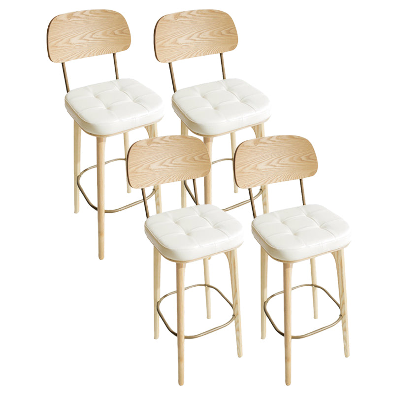 Taburetes de estilo industrial taburetes de bar tapizado de madera Bristol con asiento cuadrado
