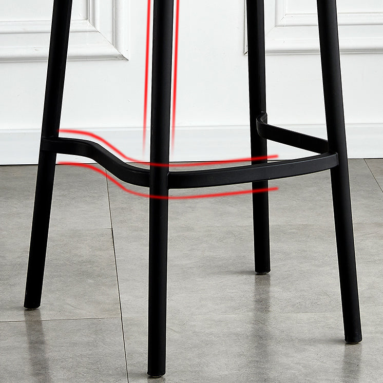 Sgabello da bar moderno di plastica quadrata poggiapiede per la caffetteria