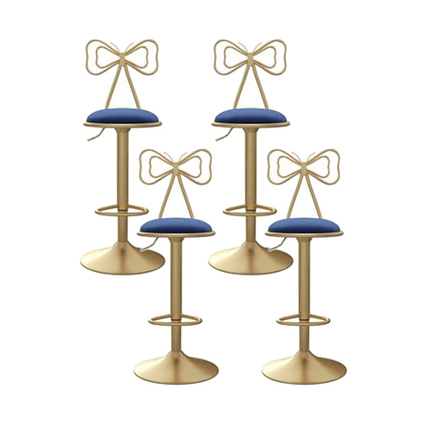 Taburete de barra glamoroso ajustable reposapiés de tope de cubierta cubierta de espalda