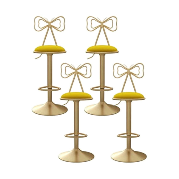 Taburete de barra glamoroso ajustable reposapiés de tope de cubierta cubierta de espalda