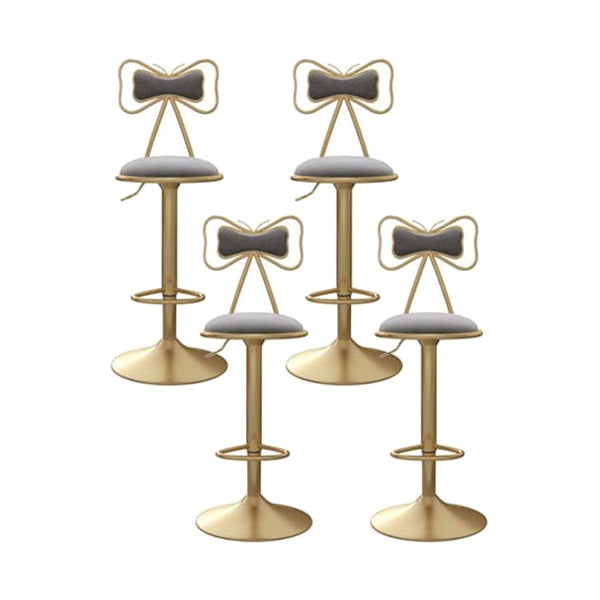 Taburete de barra glamoroso ajustable reposapiés de tope de cubierta cubierta de espalda