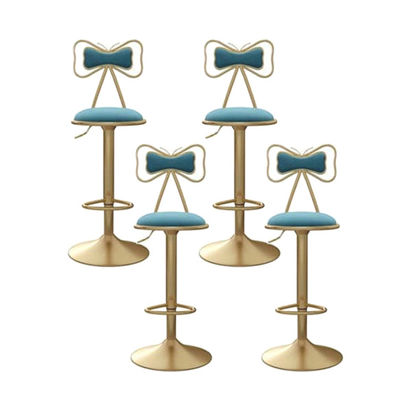 Taburete de barra glamoroso ajustable reposapiés de tope de cubierta cubierta de espalda