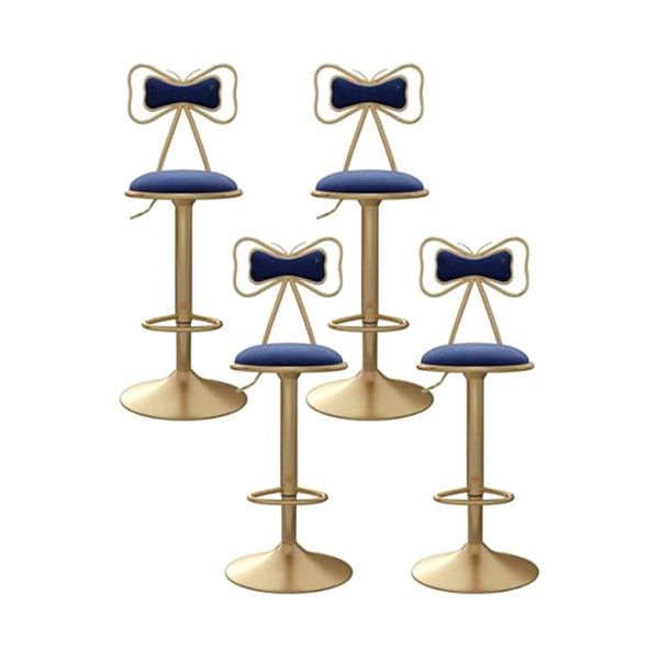 Taburete de barra glamoroso ajustable reposapiés de tope de cubierta cubierta de espalda