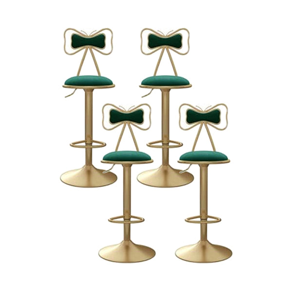 Taburete de barra glamoroso ajustable reposapiés de tope de cubierta cubierta de espalda