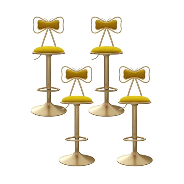 Taburete de barra glamoroso ajustable reposapiés de tope de cubierta cubierta de espalda