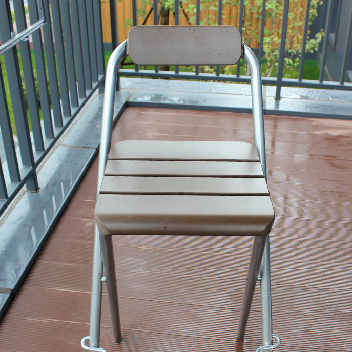 Modern Backrest Folding Counter Stool Steel Living Room Bar Stool with Footrest