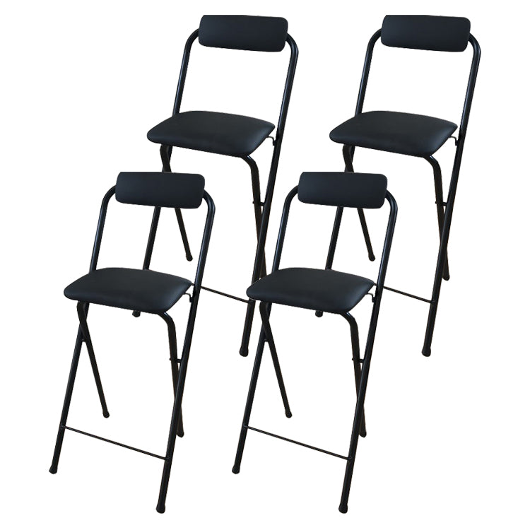 Taburete de bar plegable con respaldo moderno, taburete de bar de hierro para balcón con reposapiés
