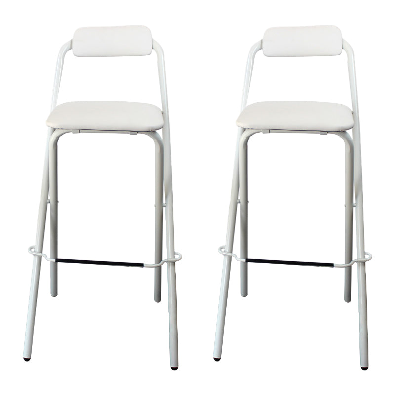 Taburete de bar plegable con respaldo moderno, taburete de bar de hierro para balcón con reposapiés