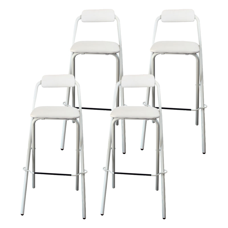 Taburete de bar plegable con respaldo moderno, taburete de bar de hierro para balcón con reposapiés