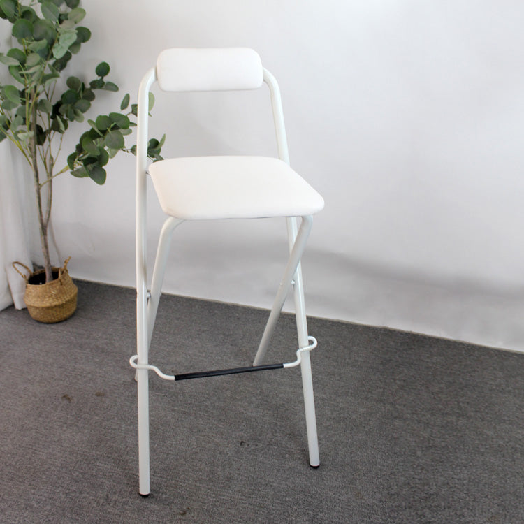 Tabouret de comptoir pliant à dossier moderne, tabouret de Bar de balcon en fer avec repose-pieds