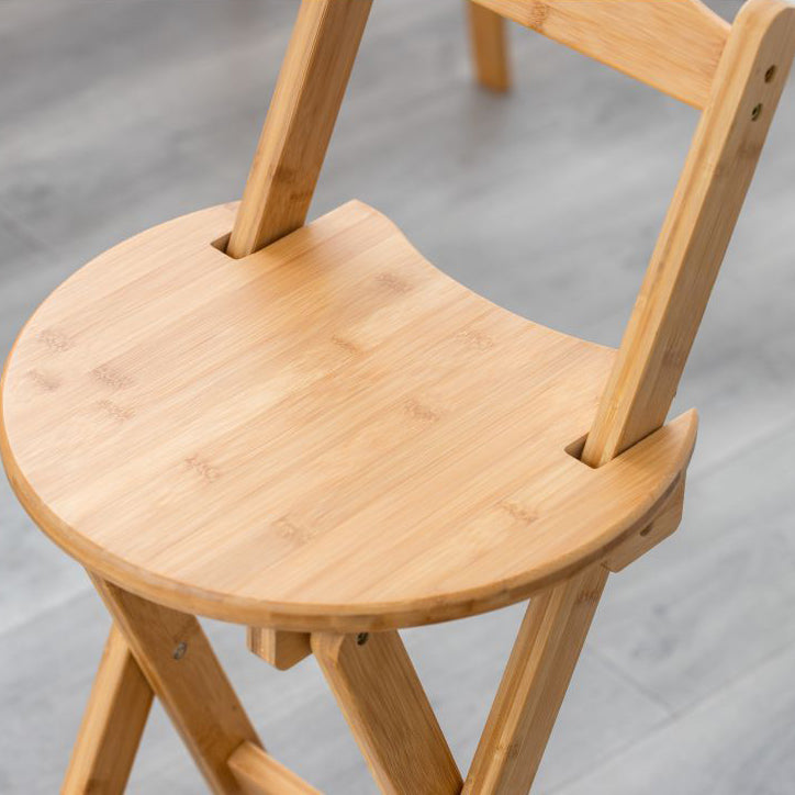 Modern Backrest Folding Counter Stool Wood Restaurant Bar Stool with Footrest