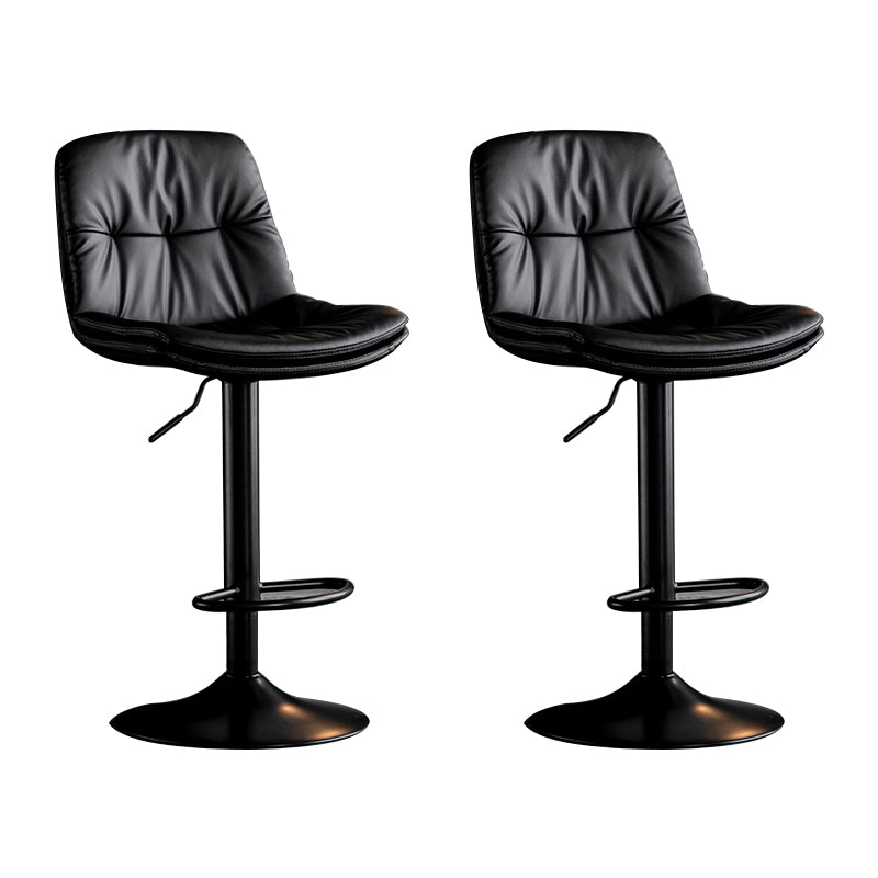 Taburete giratorio de hierro con altura para mostrador, taburete de bar interior ajustable moderno con reposapiés