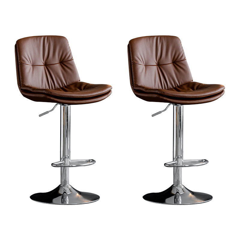 Taburete giratorio de hierro con altura para mostrador, taburete de bar interior ajustable moderno con reposapiés