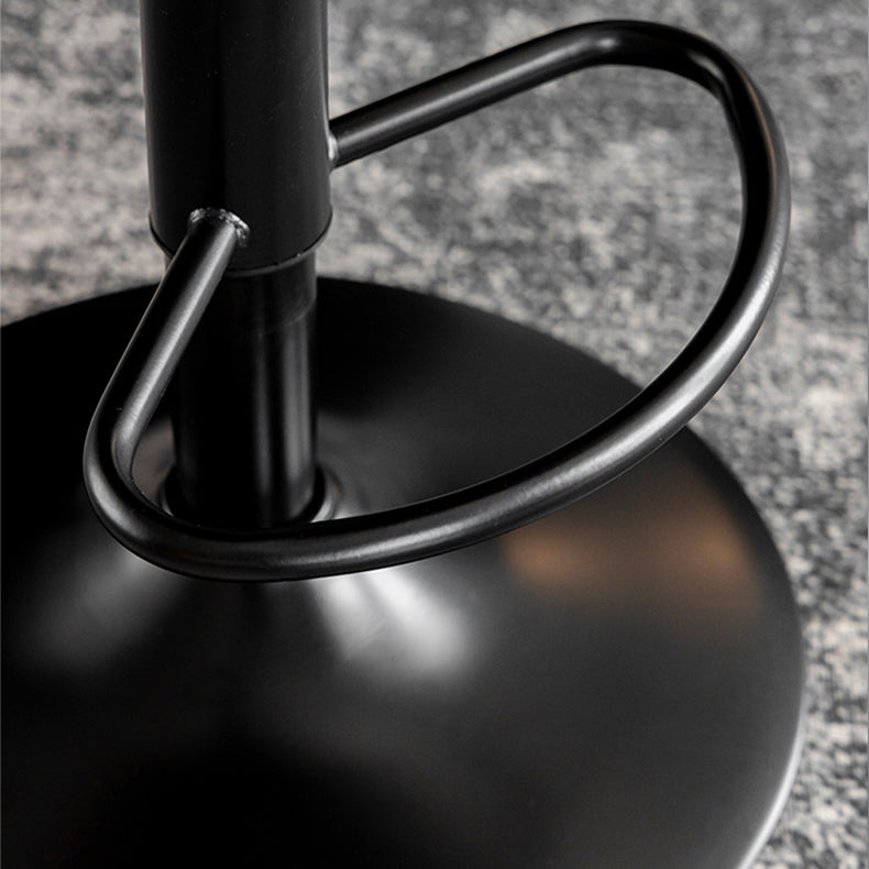Taburete giratorio de hierro con altura para mostrador, taburete de bar interior ajustable moderno con reposapiés