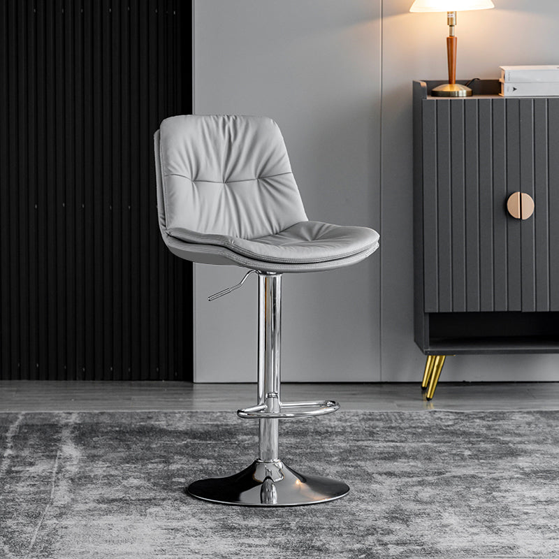 Taburete giratorio de hierro con altura para mostrador, taburete de bar interior ajustable moderno con reposapiés