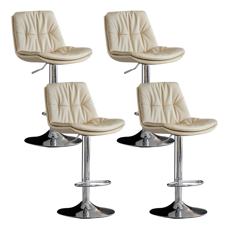 Taburete giratorio de hierro con altura para mostrador, taburete de bar interior ajustable moderno con reposapiés