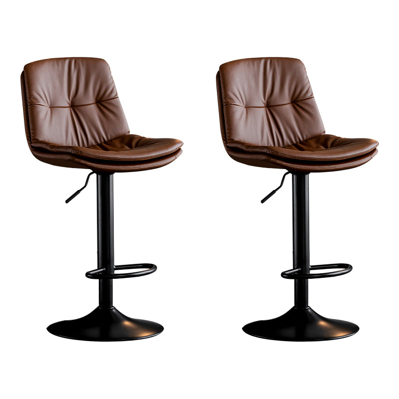 Taburete giratorio de hierro con altura para mostrador, taburete de bar interior ajustable moderno con reposapiés