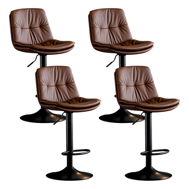 Taburete giratorio de hierro con altura para mostrador, taburete de bar interior ajustable moderno con reposapiés