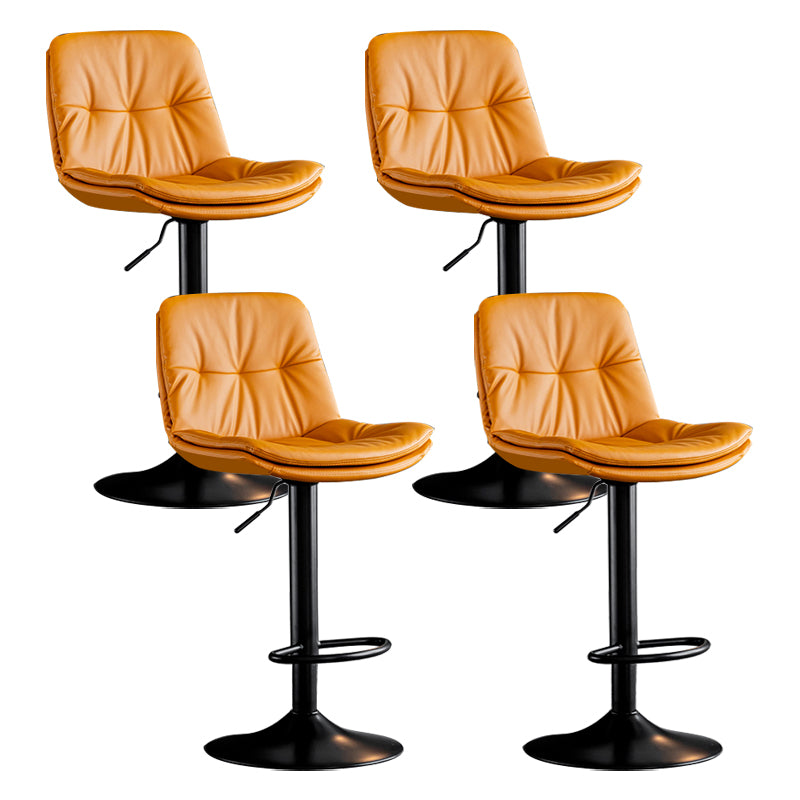 Taburete giratorio de hierro con altura para mostrador, taburete de bar interior ajustable moderno con reposapiés