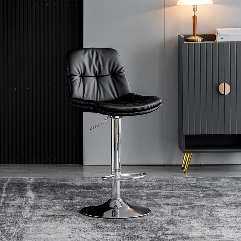 Taburete giratorio de hierro con altura para mostrador, taburete de bar interior ajustable moderno con reposapiés