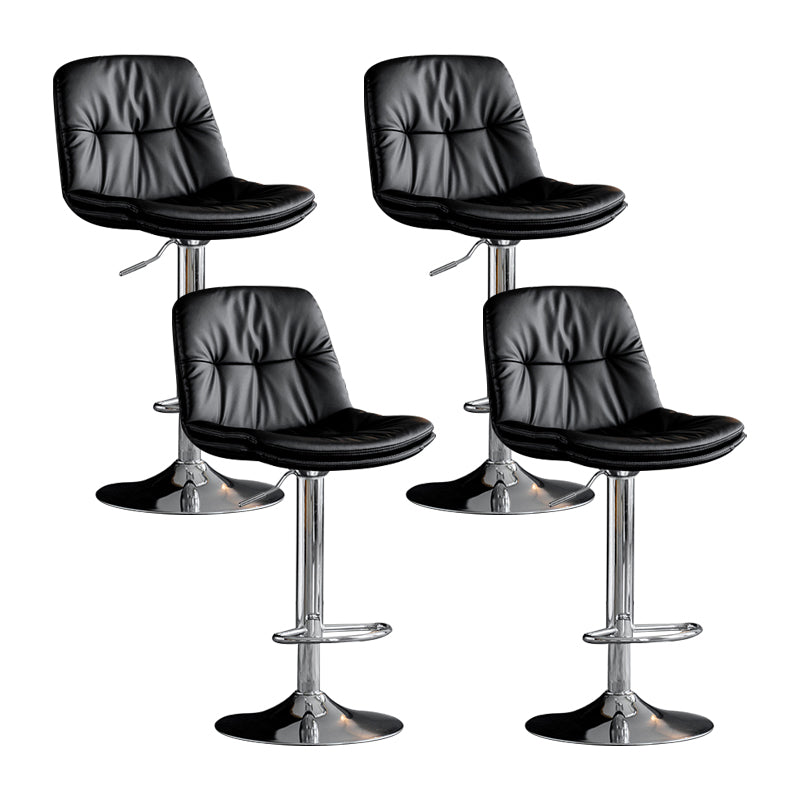 Taburete giratorio de hierro con altura para mostrador, taburete de bar interior ajustable moderno con reposapiés
