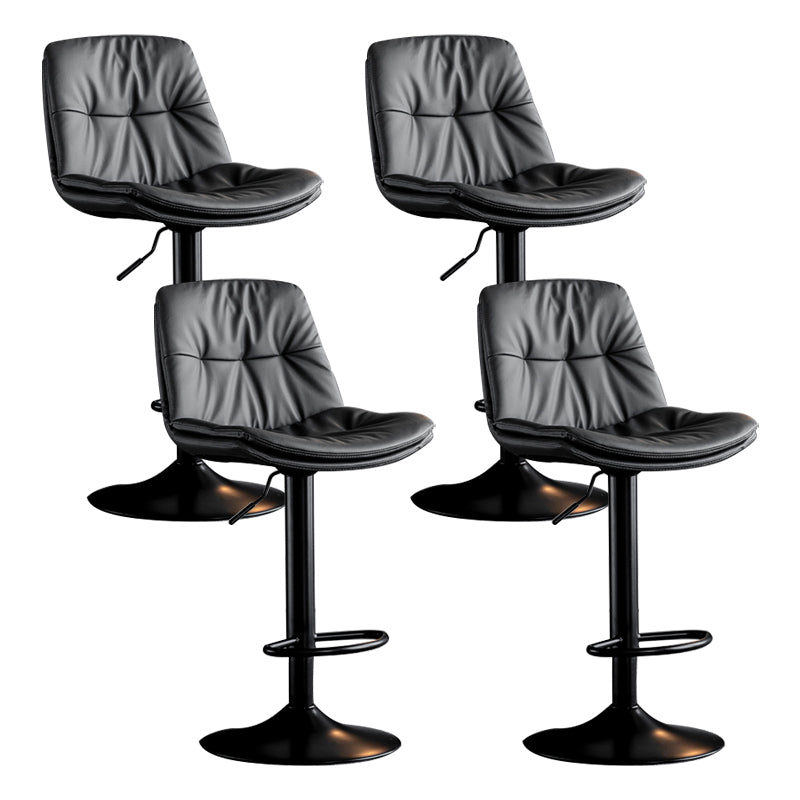 Taburete giratorio de hierro con altura para mostrador, taburete de bar interior ajustable moderno con reposapiés