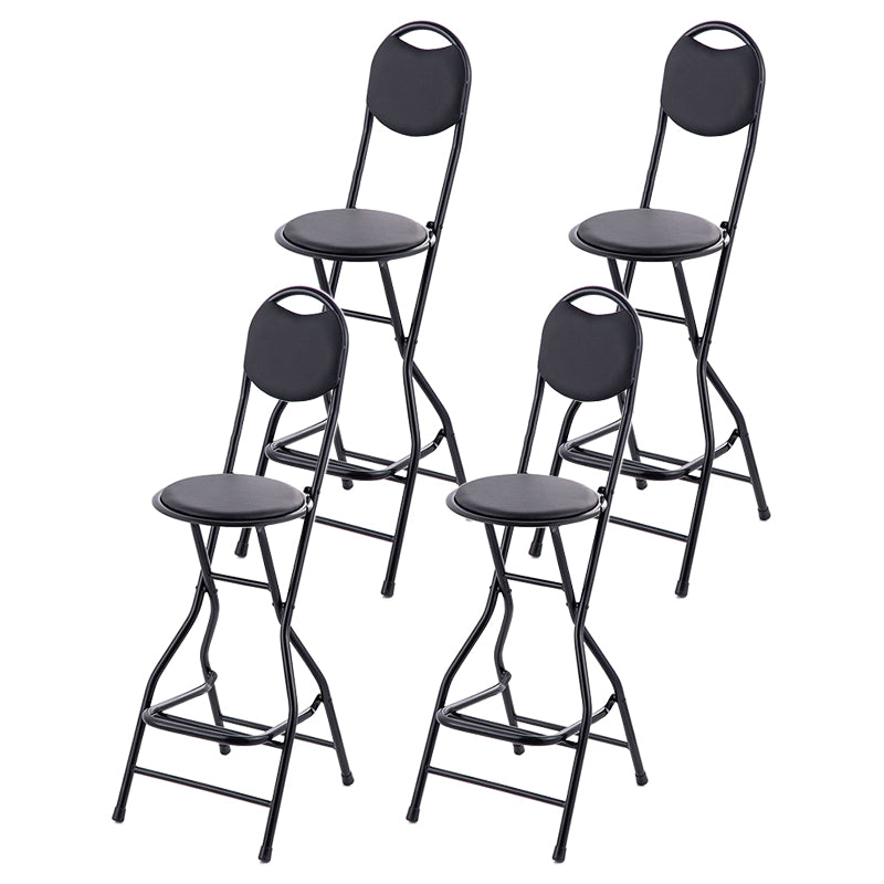 Tabourets de comptoir à dossier bas en acier modernes, repose-pieds rond pliant, tabouret de Bar pour Bar