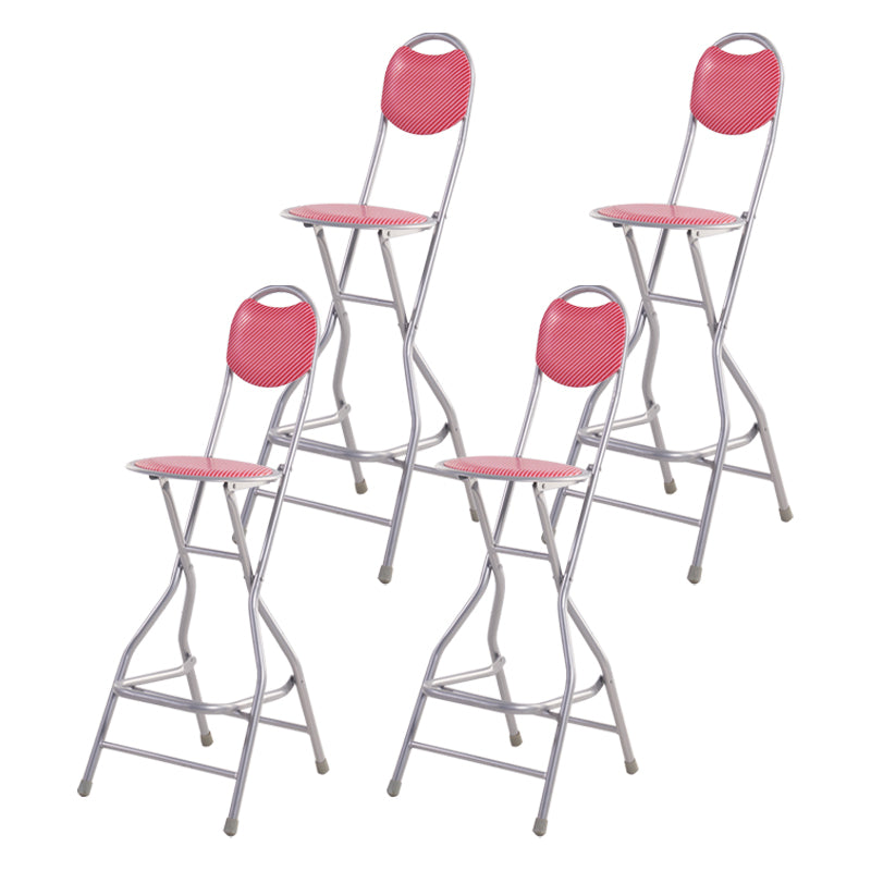 Tabourets de comptoir à dossier bas en acier modernes, repose-pieds rond pliant, tabouret de Bar pour Bar