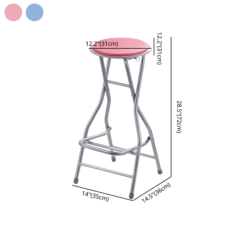 Tabourets de comptoir à dossier bas en acier modernes, repose-pieds rond pliant, tabouret de Bar pour Bar